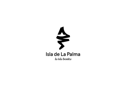 Isotipo Isla de La Palma Negro Fondo gris PNG
