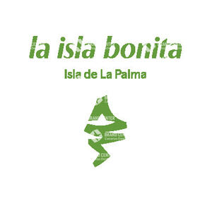 Isotipo Isla de La Palma con Texto Encima AI